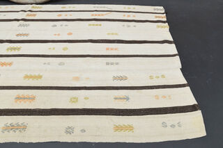 Striped Beige Runner Rug - Thumbnail