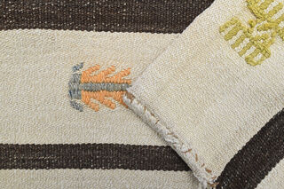 Striped Beige Runner Rug - Thumbnail