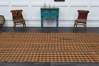 Checkered Design Kilim - Thumbnail