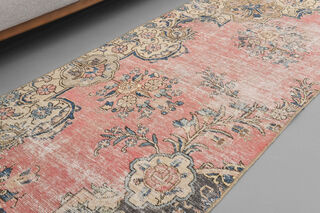 Pink Vintage Runner Rug - Thumbnail