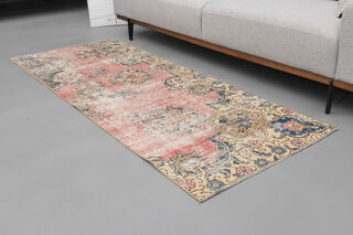 Pink Vintage Runner Rug - Thumbnail