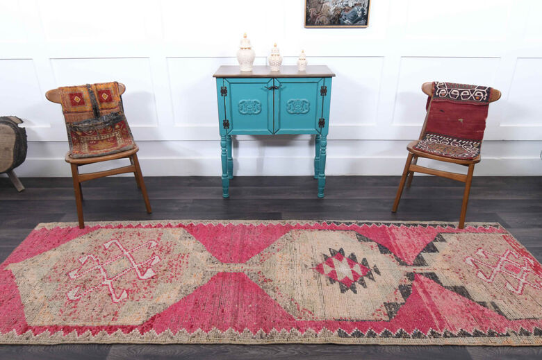 1970s - Hot Pink Runner Rug