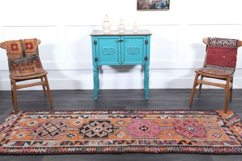 Aspendos - Hand-Knotted Vintage Runner Rug