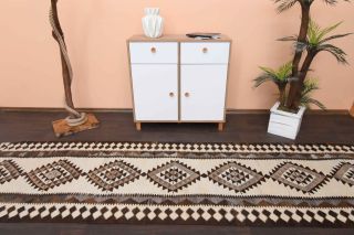 Vintage Oushak Runner Rug - Thumbnail