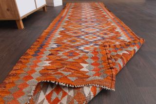 Geometric Patterns - Oushak Runner Rug - Thumbnail