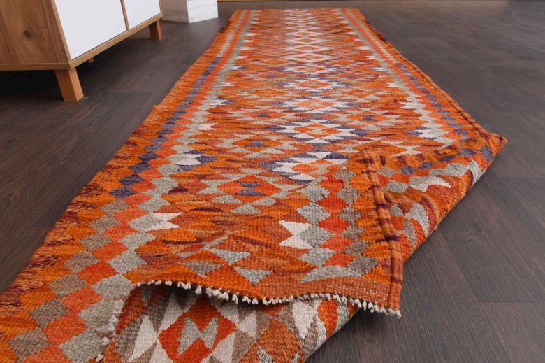 Geometric Patterns - Oushak Runner Rug