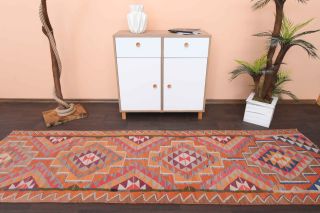 Flatweave Wool Runner Rug - Thumbnail