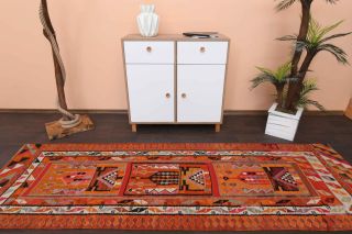 Vintage Kilim Runner Rug - Thumbnail