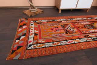 Vintage Kilim Runner Rug - Thumbnail