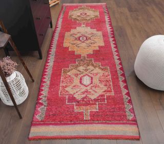 Hand-Knotted Vintage Runner Rug - Thumbnail