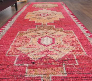 Hand-Knotted Vintage Runner Rug - Thumbnail