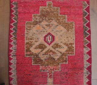 Hand-Knotted Vintage Runner Rug - Thumbnail