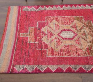 Hand-Knotted Vintage Runner Rug - Thumbnail