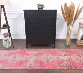 Pink Vintage Runner Rug - Thumbnail