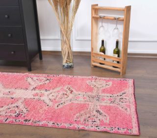 Pink Vintage Runner Rug - Thumbnail