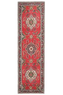 Oriental Vintage Oushak Runner Rug - Thumbnail