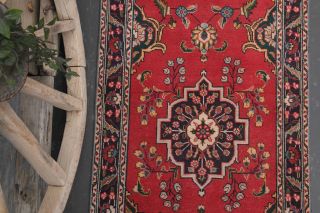 Oriental Vintage Oushak Runner Rug - Thumbnail