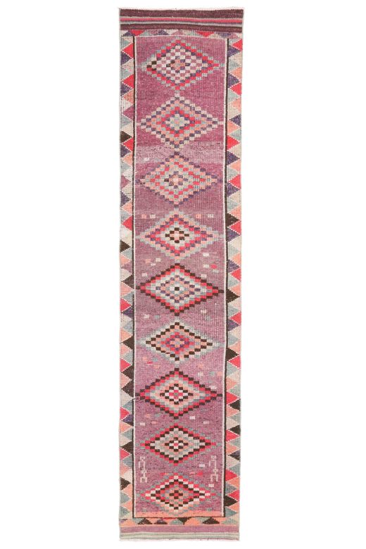 Purple Vintage Oushak Runner Rug