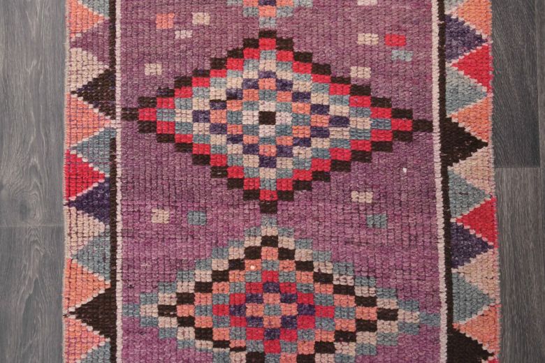 Purple Vintage Oushak Runner Rug