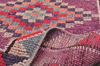 Purple Vintage Oushak Runner Rug - Thumbnail