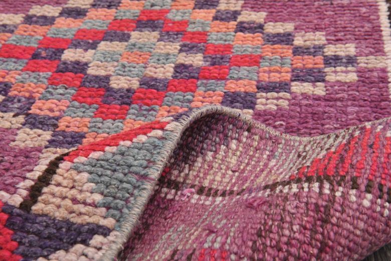 Purple Vintage Oushak Runner Rug