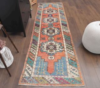 Oriental Vintage Runner Rug - Thumbnail