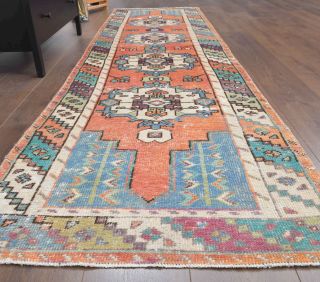 Oriental Vintage Runner Rug - Thumbnail