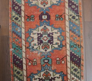 Oriental Vintage Runner Rug - Thumbnail