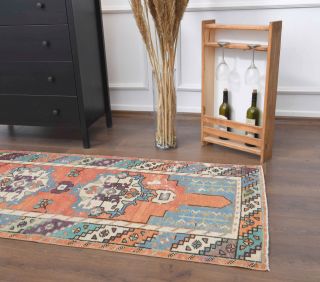 Oriental Vintage Runner Rug - Thumbnail