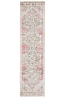 Faded Red Vintage Runner Rug - Thumbnail