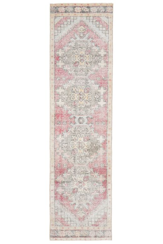 Faded Red Vintage Runner Rug