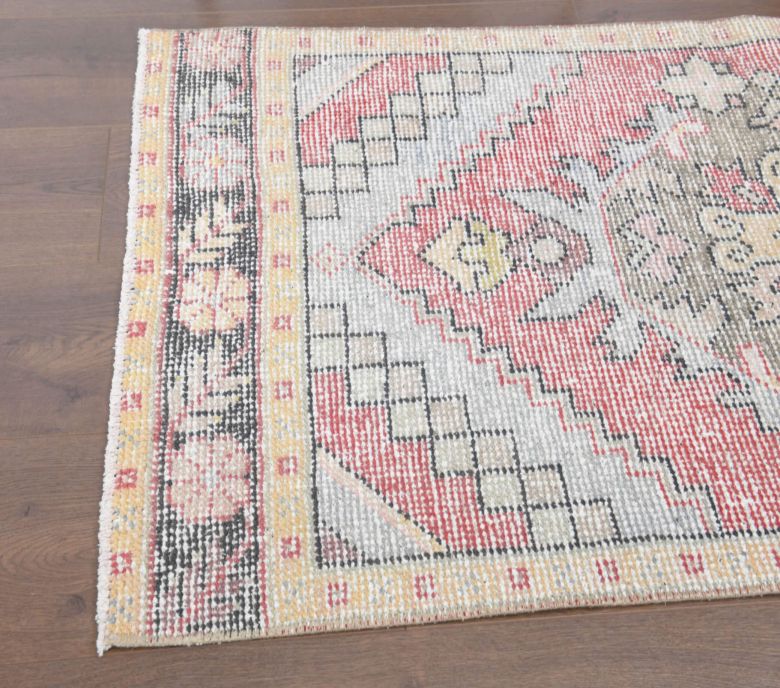 Faded Red Vintage Runner Rug