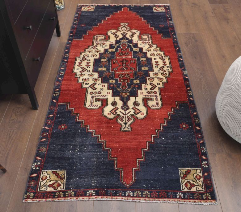 Oriental Vintage Rug - Blue & Red