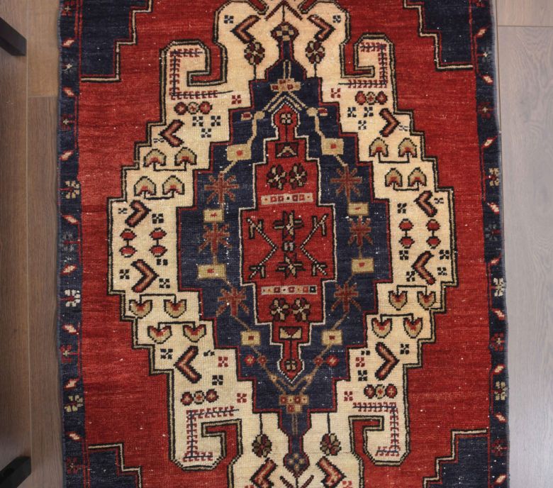 Oriental Vintage Rug - Blue & Red