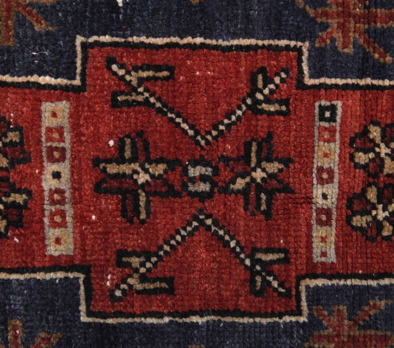 Oriental Vintage Rug - Blue & Red