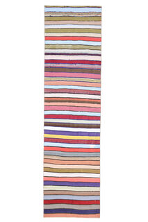 Colorful Flatweave Striped Runner - Thumbnail