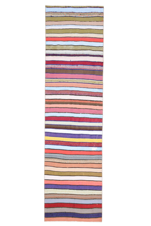 Colorful Flatweave Striped Runner