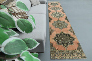 Vintage Oriental Runner Rug - Thumbnail