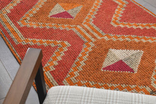 Hand-Knotted Vintage Runner Rug - Thumbnail