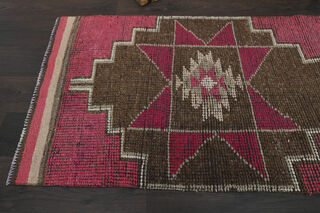 Handwoven Pink Runner Rug - Thumbnail