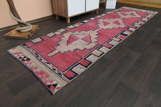 Pink Vintage Runner Rug - Thumbnail