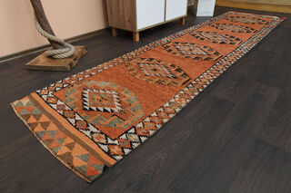 Turkish Vintage Runner Rug - Thumbnail