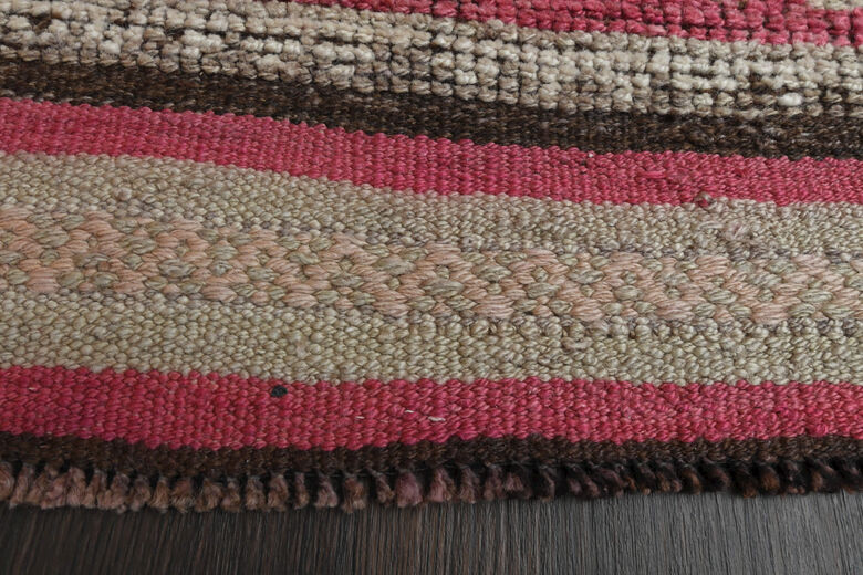 Narrow Pink Vintage Runner Rug