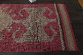 Narrow Pink Vintage Runner Rug - Thumbnail