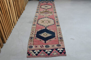 Pink Vintage Runner Rug - Thumbnail