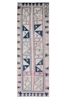 Soft Pink Vintage Runner Rug - Thumbnail