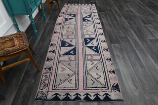 Soft Pink Vintage Runner Rug - Thumbnail