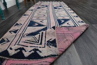 Soft Pink Vintage Runner Rug - Thumbnail