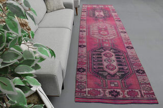 Pink Vintage Runner Rug - Thumbnail