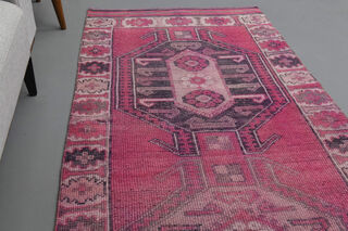 Pink Vintage Runner Rug - Thumbnail